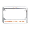 Thumbnail image for  Metal Motorcycle License Plate Frame in Chrome