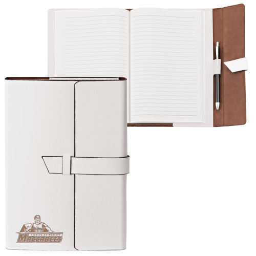  Fabrizio Junior White Portfolio w/Loop Closure - Primary Logo Engraved