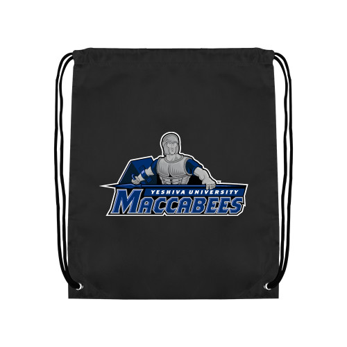  Black Drawstring Backpack - Primary Logo