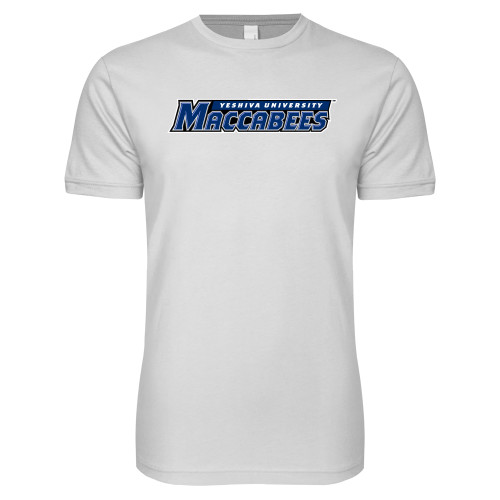  Next Level White SoftStyle T Shirt - Yeshiva University Maccabees