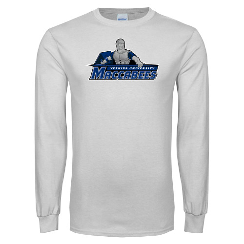  White Long Sleeve T Shirt - Primary Logo