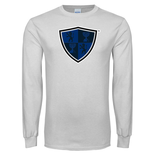  White Long Sleeve T Shirt - Shield