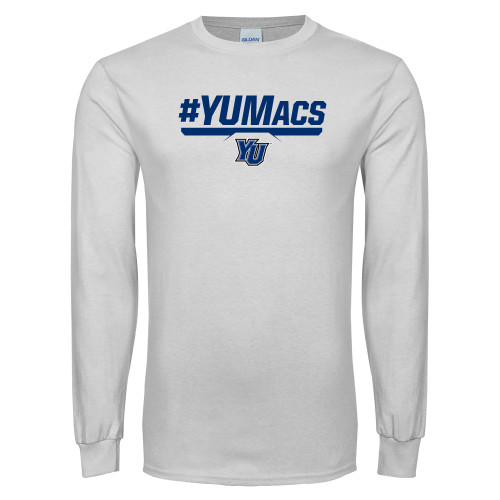  White Long Sleeve T Shirt - #YUMacs