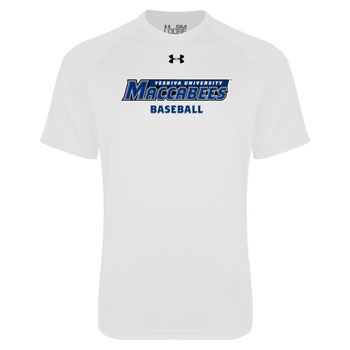  Under Armour White Tech Tee - Baseball
