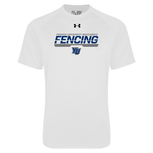  Under Armour White Tech Tee - Maccabees Fencing Bar