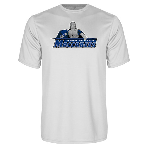  White Performance Tee - Primary Logo