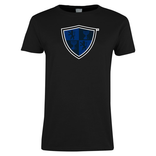  Womens Black Short Sleeve Tee - Shield