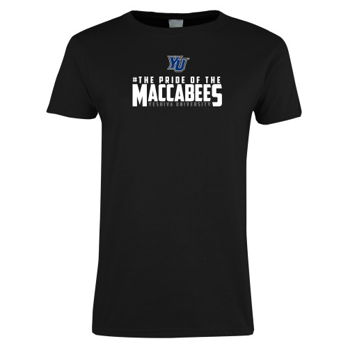  Womens Black Short Sleeve Tee - #ThePrideOfTheMaccabees
