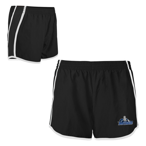  Womens Black/White Team Short - Primary Logo