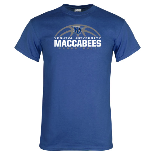  Royal T Shirt - Maccabees Basketball Half Ball