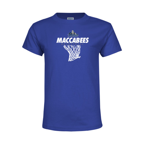  Youth Royal T Shirt - Maccabees Basketball Net