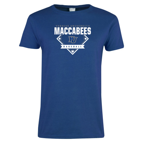  Womens Royal Short Sleeve Tee - Maccabees Baseball Diamond