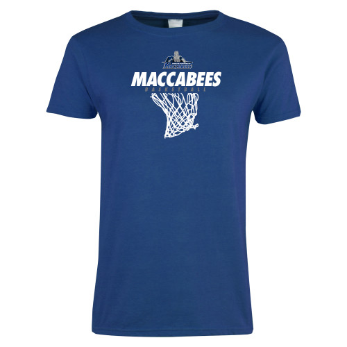  Womens Royal Short Sleeve Tee - Maccabees Basketball Net