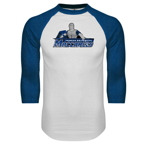 Main Image for  White/Royal Raglan Baseball T Shirt