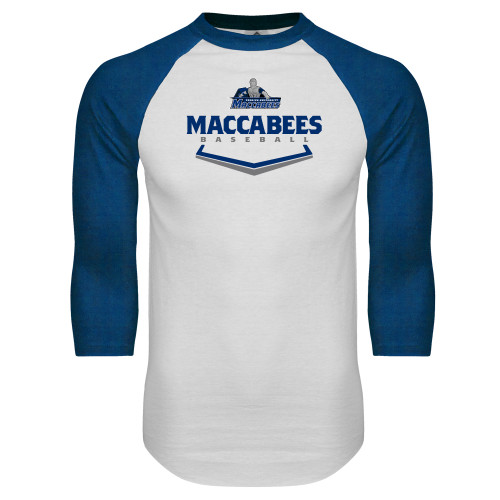Main Image for  White/Royal Raglan Baseball T Shirt