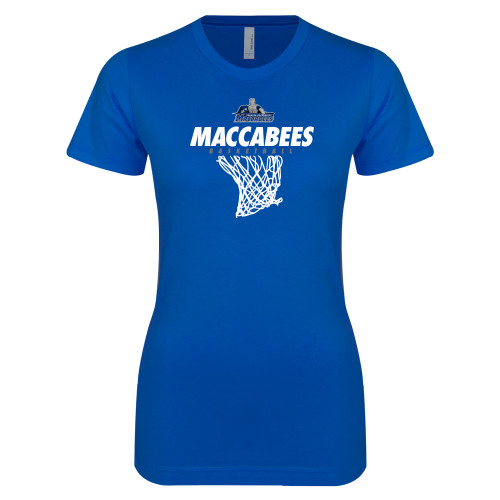  Next Level Womens Royal Boyfriend Tee - Maccabees Basketball Net