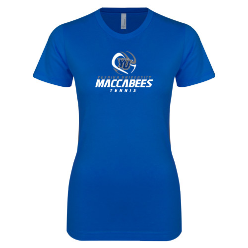 Next Level Womens Royal Boyfriend Tee - Maccabees Tennis Stacked
