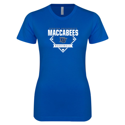  Next Level Womens Royal Boyfriend Tee - Maccabees Baseball Diamond