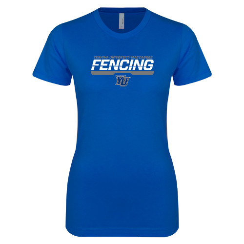  Next Level Womens Royal Boyfriend Tee - Maccabees Fencing Bar
