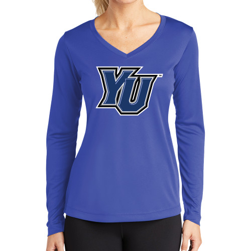  Womens Royal Performance Long Sleeve V Neck Shirt - YU