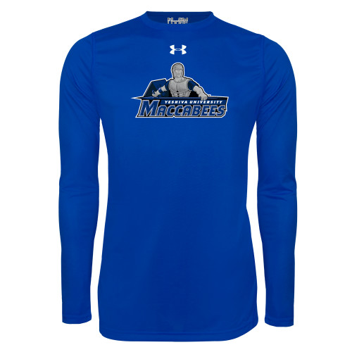  Under Armour Royal Long Sleeve Tech Tee - Primary Logo