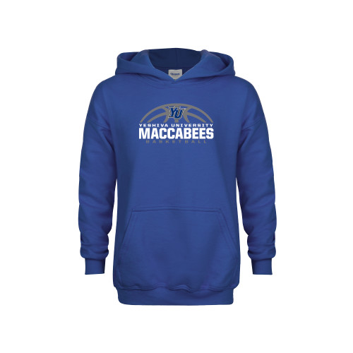  Youth Royal Fleece Hoodie - Maccabees Basketball Half Ball