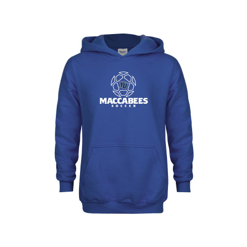  Youth Royal Fleece Hoodie - Maccabees Soccer Lined Ball