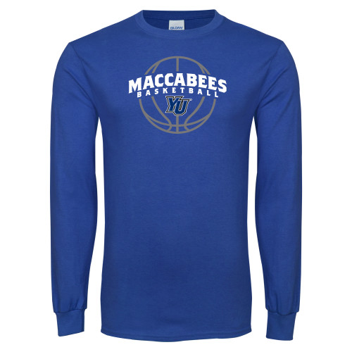  Royal Long Sleeve T Shirt - Maccabees Basketball Arched