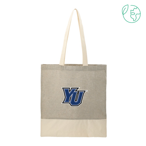  Split Recycled Grey Cotton Twill Convention Tote - YU