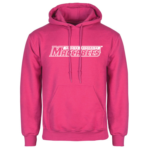  Womens Fuchsia Fleece Hoodie - Yeshiva University Maccabees
