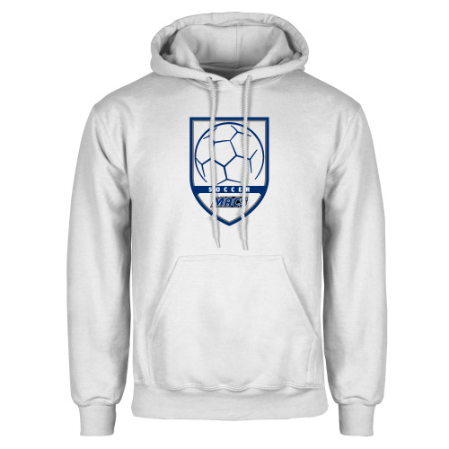  White Fleece Hoodie - Maccabees Soccer Shield