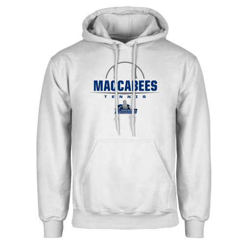  White Fleece Hoodie - Maccabees Tennis Half Ball