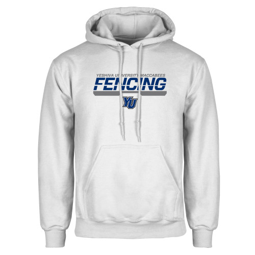 White Fleece Hoodie - Maccabees Fencing Bar
