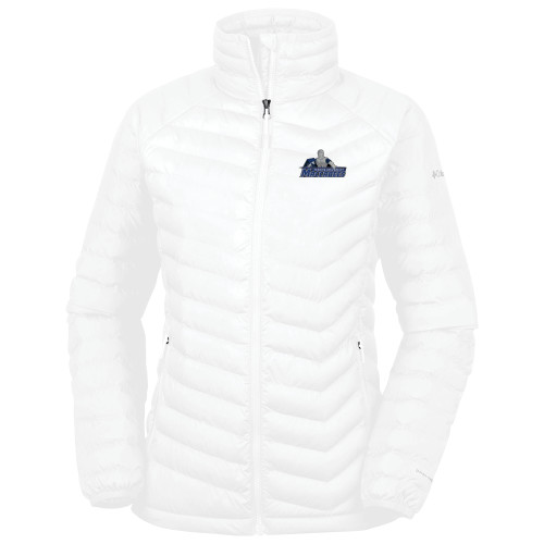  Columbia Womens White Powder Lite Jacket - Primary Logo