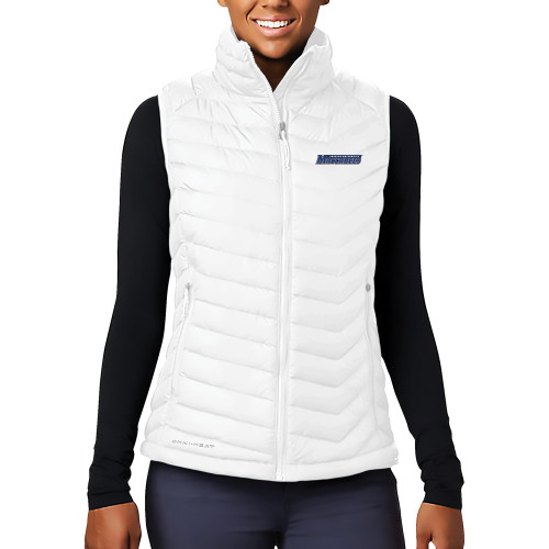  Columbia Womens White Powder Lite Vest - Yeshiva University Maccabees