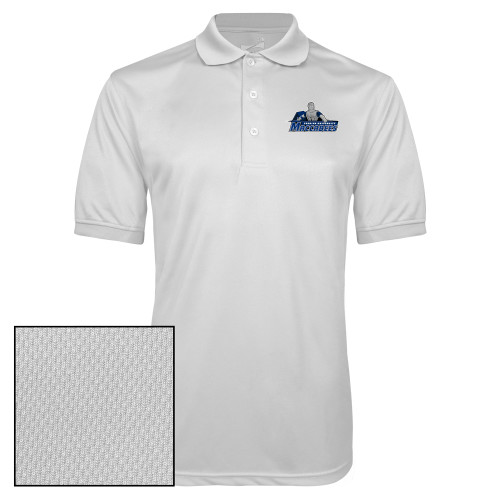  White Dry Mesh Polo - Primary Logo