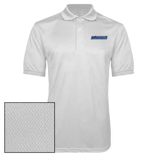  White Dry Mesh Polo - Yeshiva University Maccabees