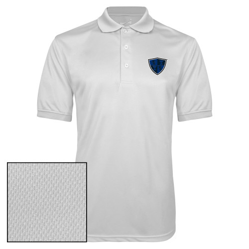  White Dry Mesh Polo - Shield