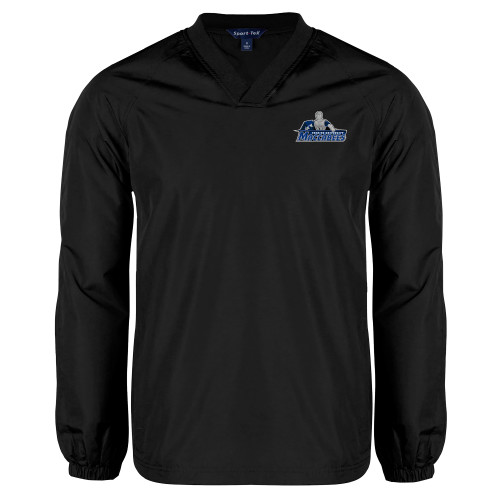  Black V Neck Raglan Windshirt - Primary Logo