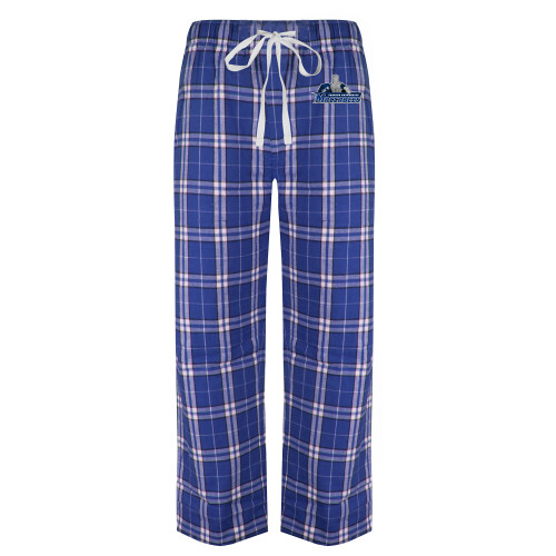  Royal/White Flannel Pajama Pant - Primary Logo
