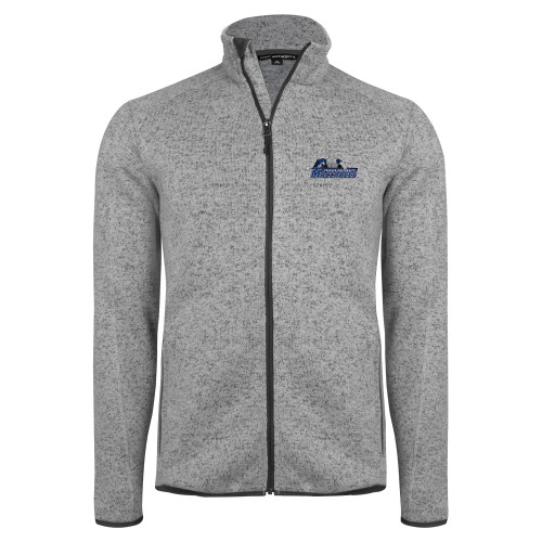  Grey Heather Sweater Fleece Jacket - Primary Logo