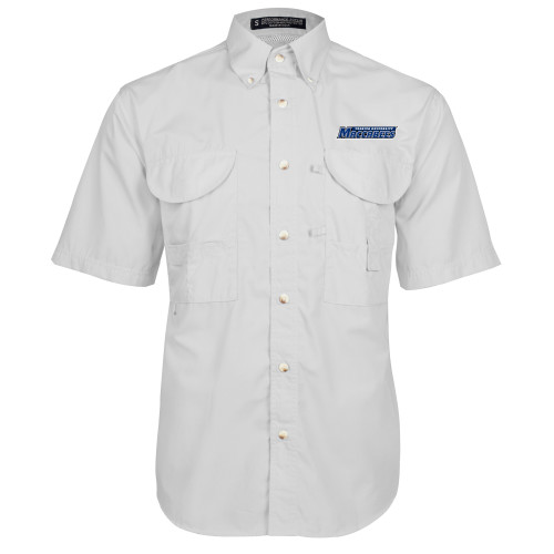  White Fishing Shirt Performance Short Sleeve - Yeshiva University Maccabees