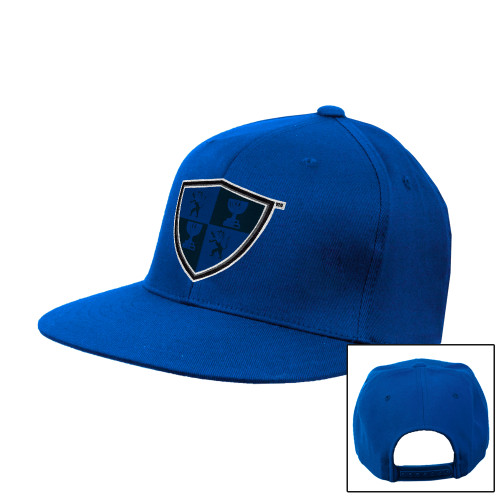  Royal Flat Bill Snapback Hat - Shield