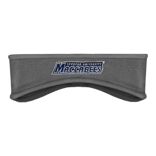  Charcoal Stretch Fleece Headband - Yeshiva University Maccabees