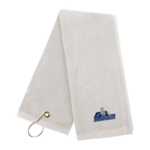  White Golf Towel - Primary Logo