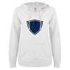 Thumbnail image for  ENZA Womens White V Notch Raw Edge Fleece Hoodie