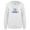 Thumbnail image for  ENZA Womens White V Notch Raw Edge Fleece Hoodie