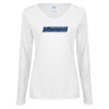 Thumbnail image for  Womens White Long Sleeve V Neck Tee