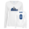 Thumbnail image for  Womens White Long Sleeve V Neck Tee