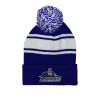 Thumbnail image for  Royal/White Two Tone Knit Pom Beanie w/Cuff